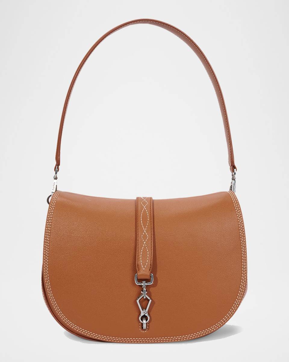 Kech Western Stitch Leather Crossbody Bag